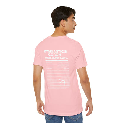 Gymnastics Coach Nutrition Facts Funny Tee | Perfect Gift for Coaches, Workout Tee, Fitness Apparel, Team Spirit, Gym Life Shirt
