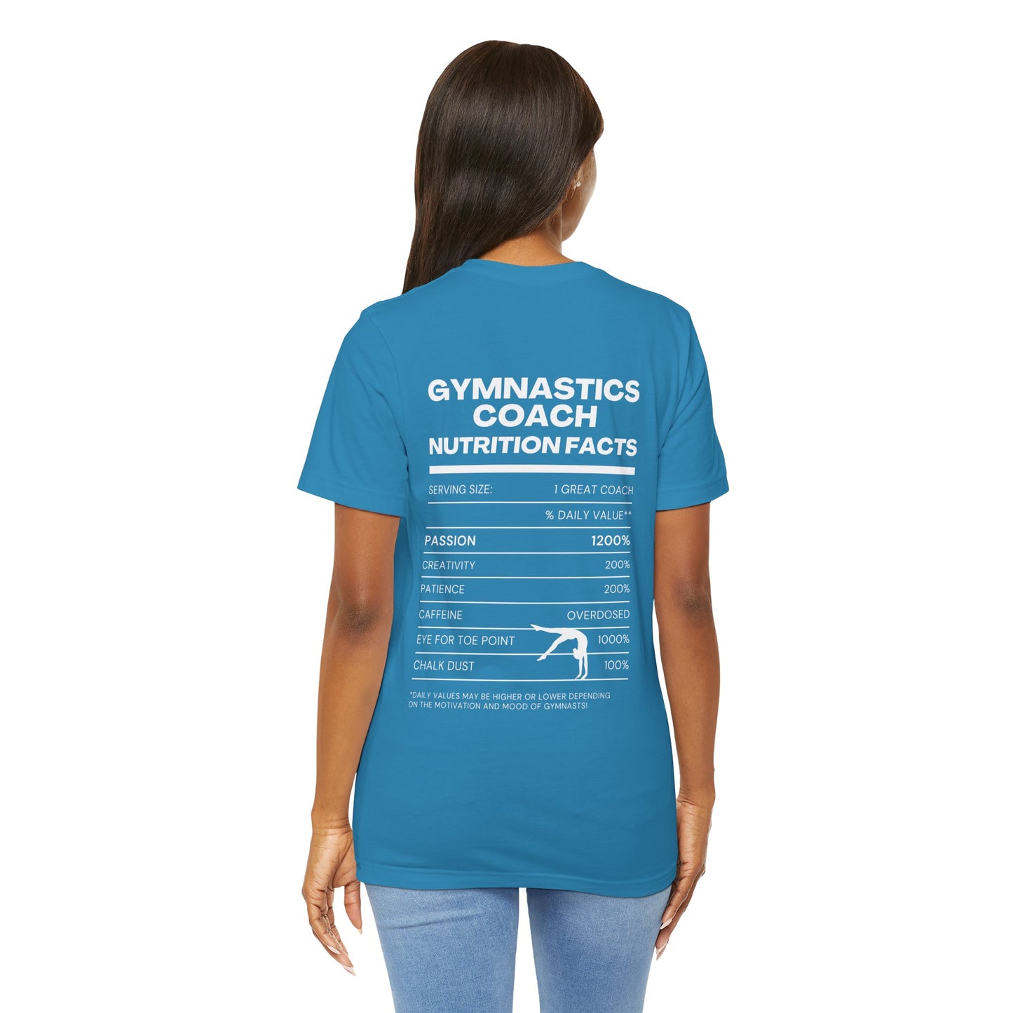 Gymnastics Coach Nutrition Facts Funny Tee | Perfect Gift for Coaches, Workout Tee, Fitness Apparel, Team Spirit, Gym Life Shirt