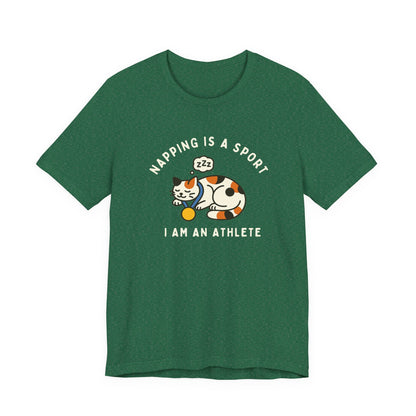 Nap Lovers Unisex Tee | Napping is a Sport | Funny Cat Shirt, Pet Lover Gift, Relaxation T-Shirt, Gift for Cat Owners