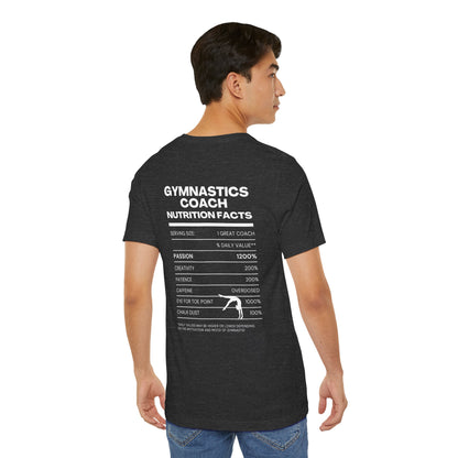 Gymnastics Coach Nutrition Facts Funny Tee | Perfect Gift for Coaches, Workout Tee, Fitness Apparel, Team Spirit, Gym Life Shirt