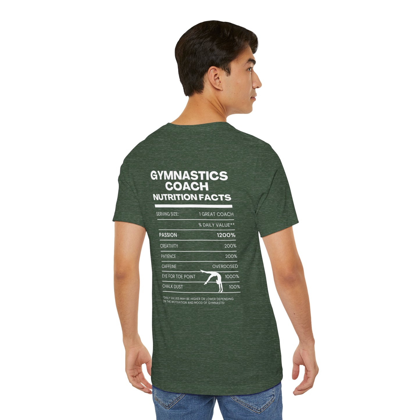Gymnastics Coach Nutrition Facts Funny Tee | Perfect Gift for Coaches, Workout Tee, Fitness Apparel, Team Spirit, Gym Life Shirt