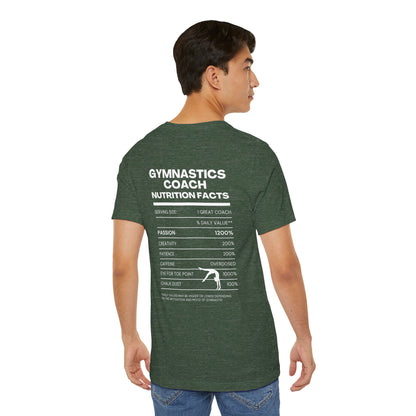 Gymnastics Coach Nutrition Facts Funny Tee | Perfect Gift for Coaches, Workout Tee, Fitness Apparel, Team Spirit, Gym Life Shirt