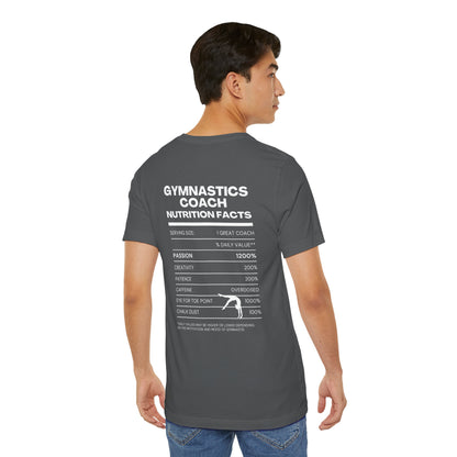 Gymnastics Coach Nutrition Facts Funny Tee | Perfect Gift for Coaches, Workout Tee, Fitness Apparel, Team Spirit, Gym Life Shirt