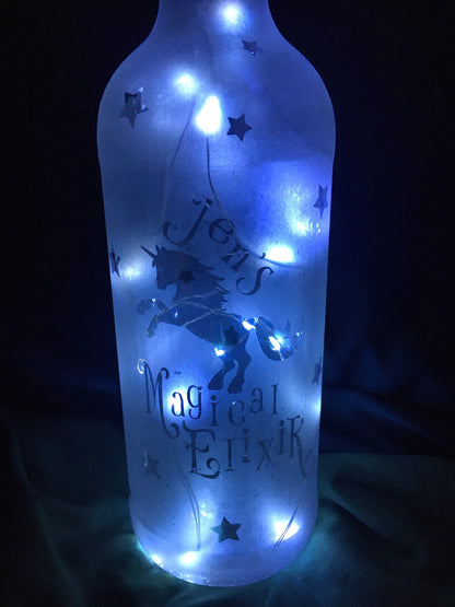 Your Design or Photo - Custom Lighted Etched/Frosted Wine Liquor Bottle Lamp