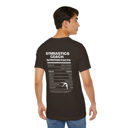 Gymnastics Coach Nutrition Facts Funny Tee | Perfect Gift for Coaches, Workout Tee, Fitness Apparel, Team Spirit, Gym Life Shirt