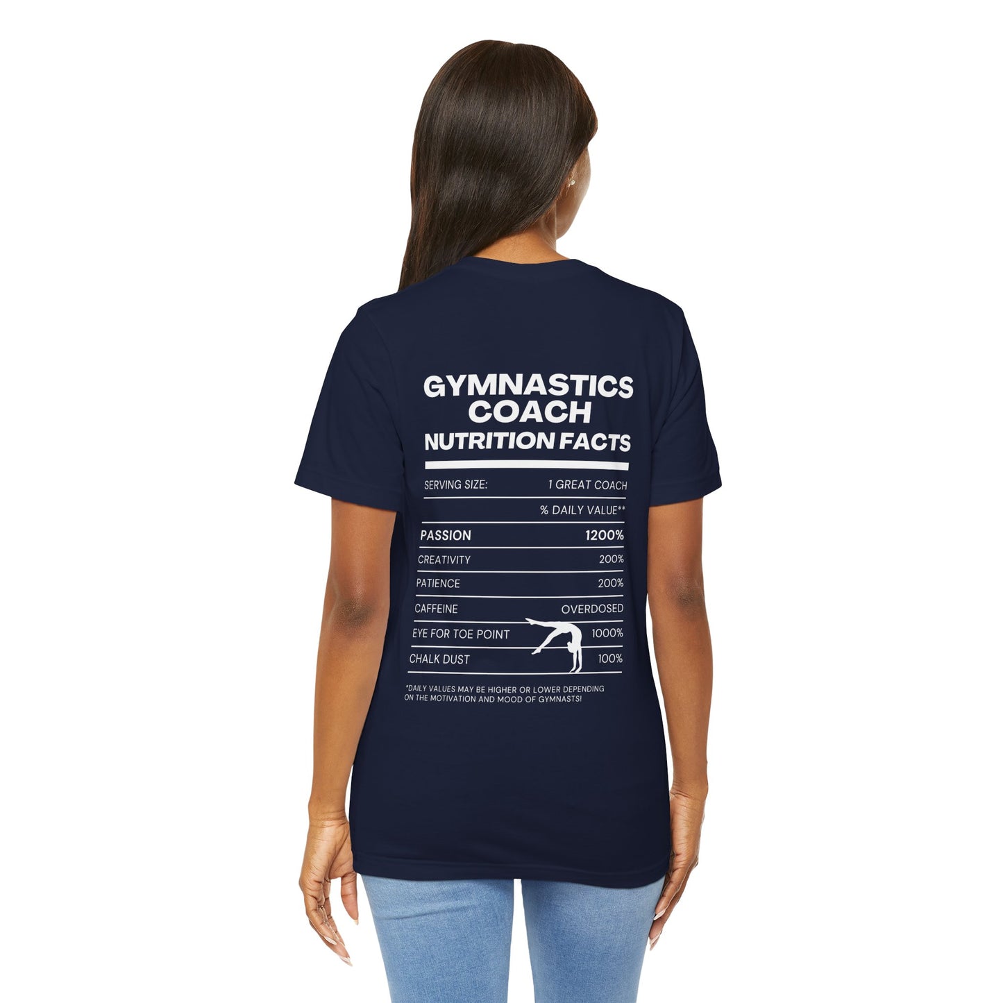 Gymnastics Coach Nutrition Facts Funny Tee | Perfect Gift for Coaches, Workout Tee, Fitness Apparel, Team Spirit, Gym Life Shirt