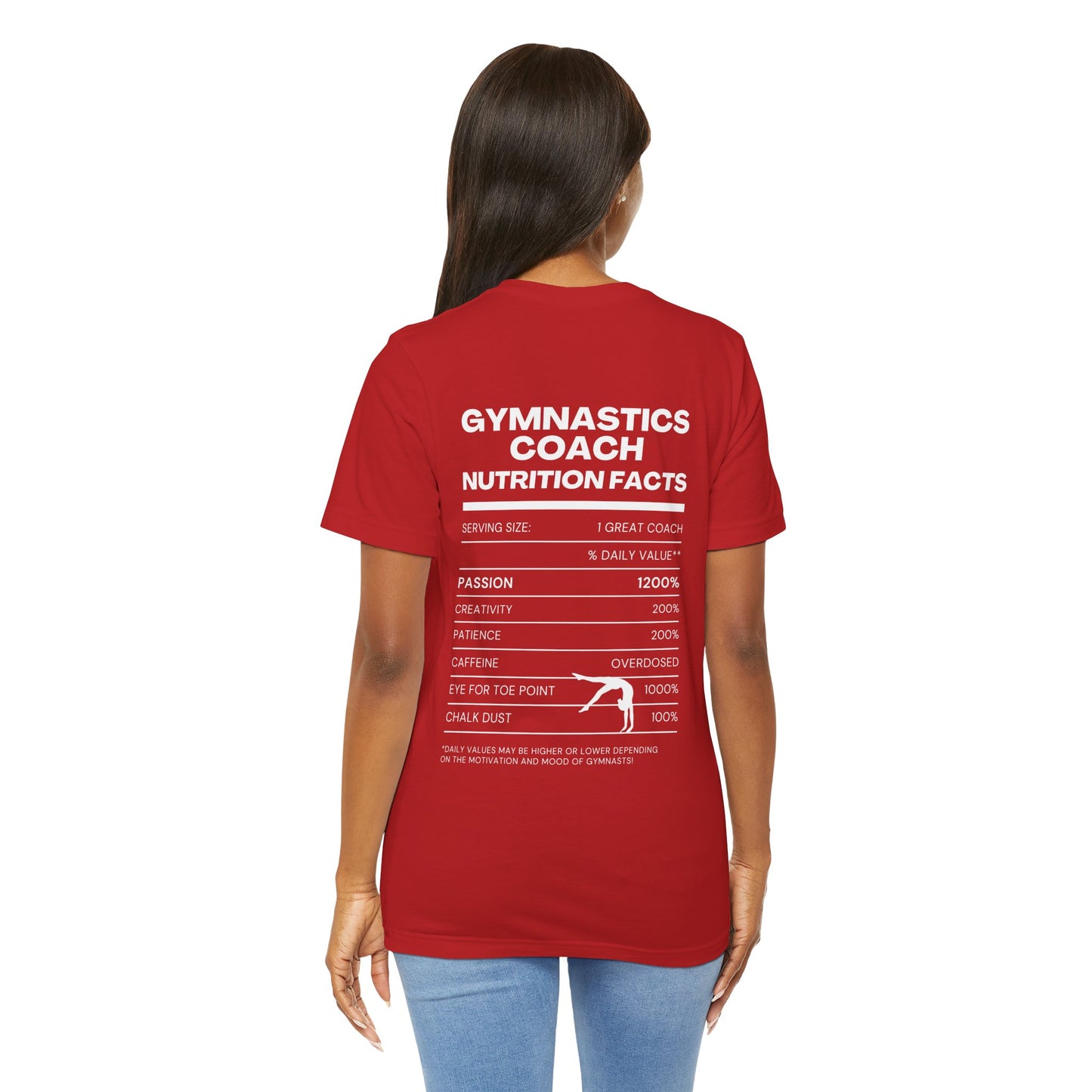 Gymnastics Coach Nutrition Facts Funny Tee | Perfect Gift for Coaches, Workout Tee, Fitness Apparel, Team Spirit, Gym Life Shirt