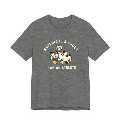 Nap Lovers Unisex Tee | Napping is a Sport | Funny Cat Shirt, Pet Lover Gift, Relaxation T-Shirt, Gift for Cat Owners