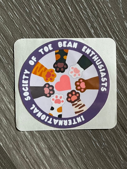 International Toe Beans Appreciation Club Stickers (2) Cats/Kittens
