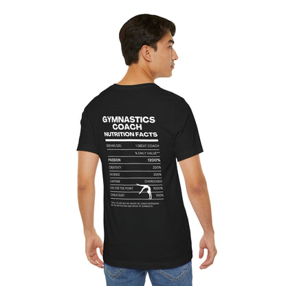 Gymnastics Coach Nutrition Facts Funny Tee | Perfect Gift for Coaches, Workout Tee, Fitness Apparel, Team Spirit, Gym Life Shirt