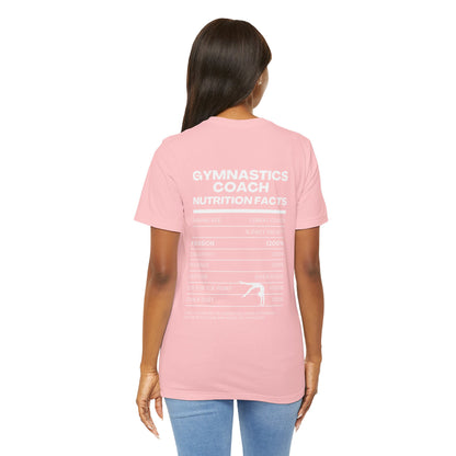 Gymnastics Coach Nutrition Facts Funny Tee | Perfect Gift for Coaches, Workout Tee, Fitness Apparel, Team Spirit, Gym Life Shirt