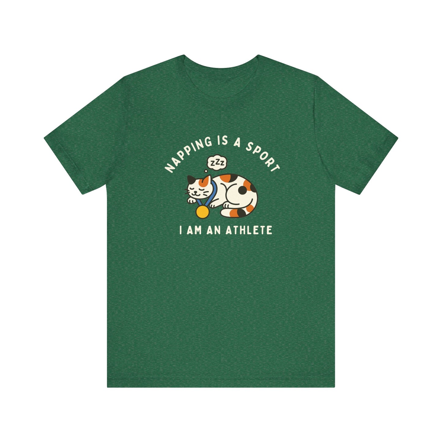 Nap Lovers Unisex Tee | Napping is a Sport | Funny Cat Shirt, Pet Lover Gift, Relaxation T-Shirt, Gift for Cat Owners