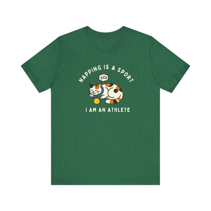 Nap Lovers Unisex Tee | Napping is a Sport | Funny Cat Shirt, Pet Lover Gift, Relaxation T-Shirt, Gift for Cat Owners