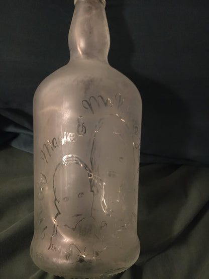 Your Child/Children On a Custom Etched/Frosted Lighted Wine or Liquor Bottle Lamp! Great Mother's Day Wine Bottle or Father's Day gift!