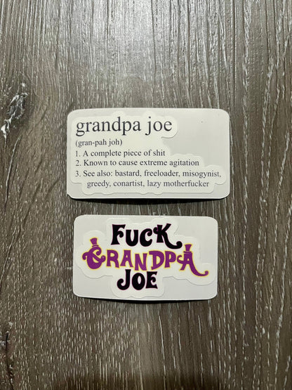 The Fuck Grandpa Joe from Willy Wonka Sticker Pack (2)