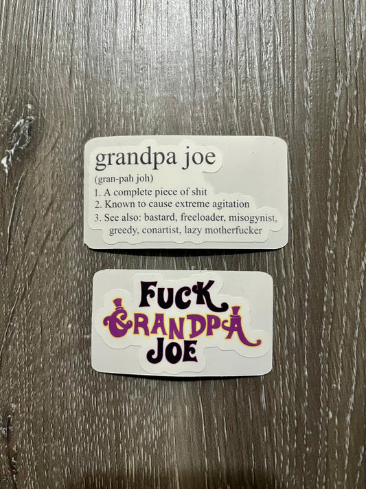 The Fuck Grandpa Joe from Willy Wonka Sticker Pack (2)