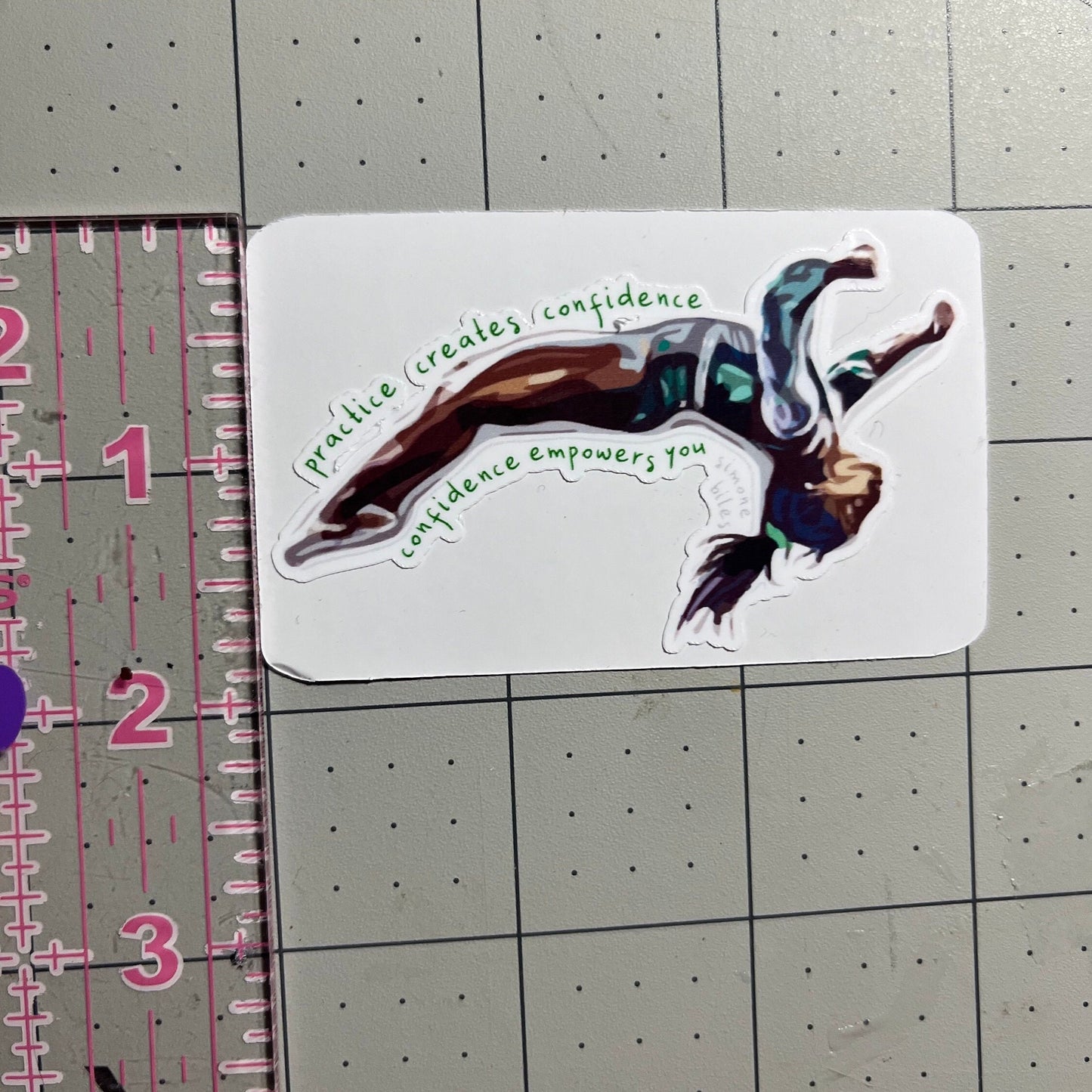 Simone Biles Gymnastics Confidence Empowers You Olympian Stickers (2)