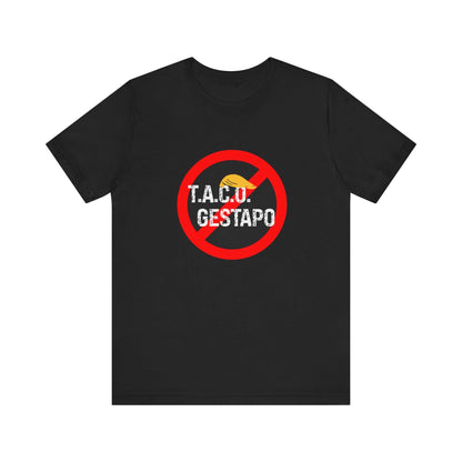 Trump Always Chickens Out TACO Gestapo Anti-ICE Protest Graphic Tee - Unisex Shirt, Activism Apparel, Statement Clothing