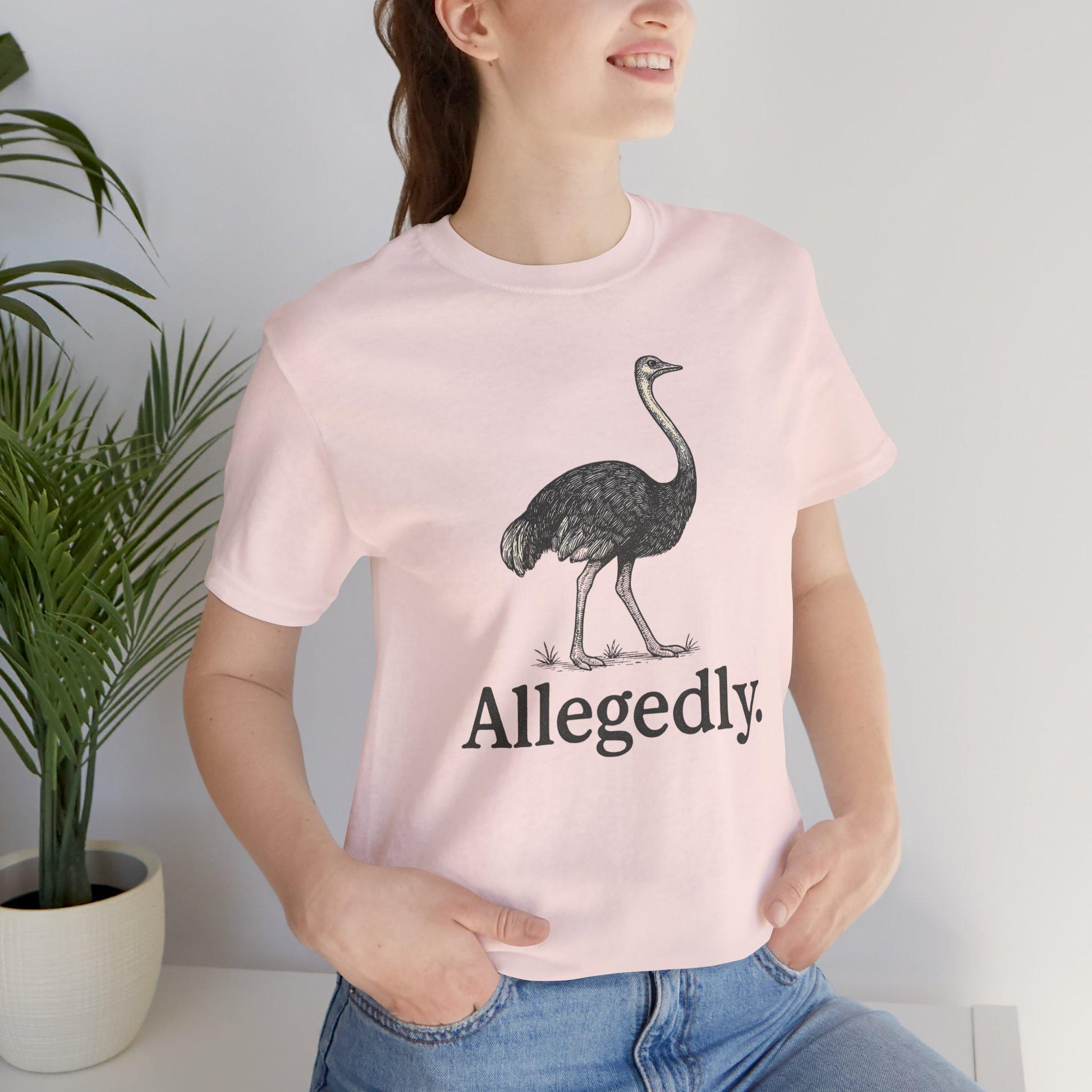 Allegedly Ostrich Letterkenny T-Shirt, Fun Graphic Tee, Unisex Bella Canvas Soft Tee